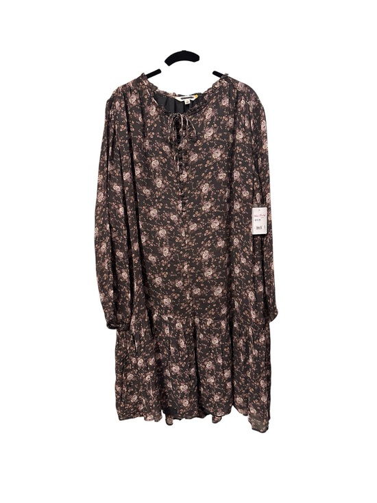 Lucky Brand Dresses & Skirts - Lucky Brand Brown Floral Long Sleeve Peasant Dress